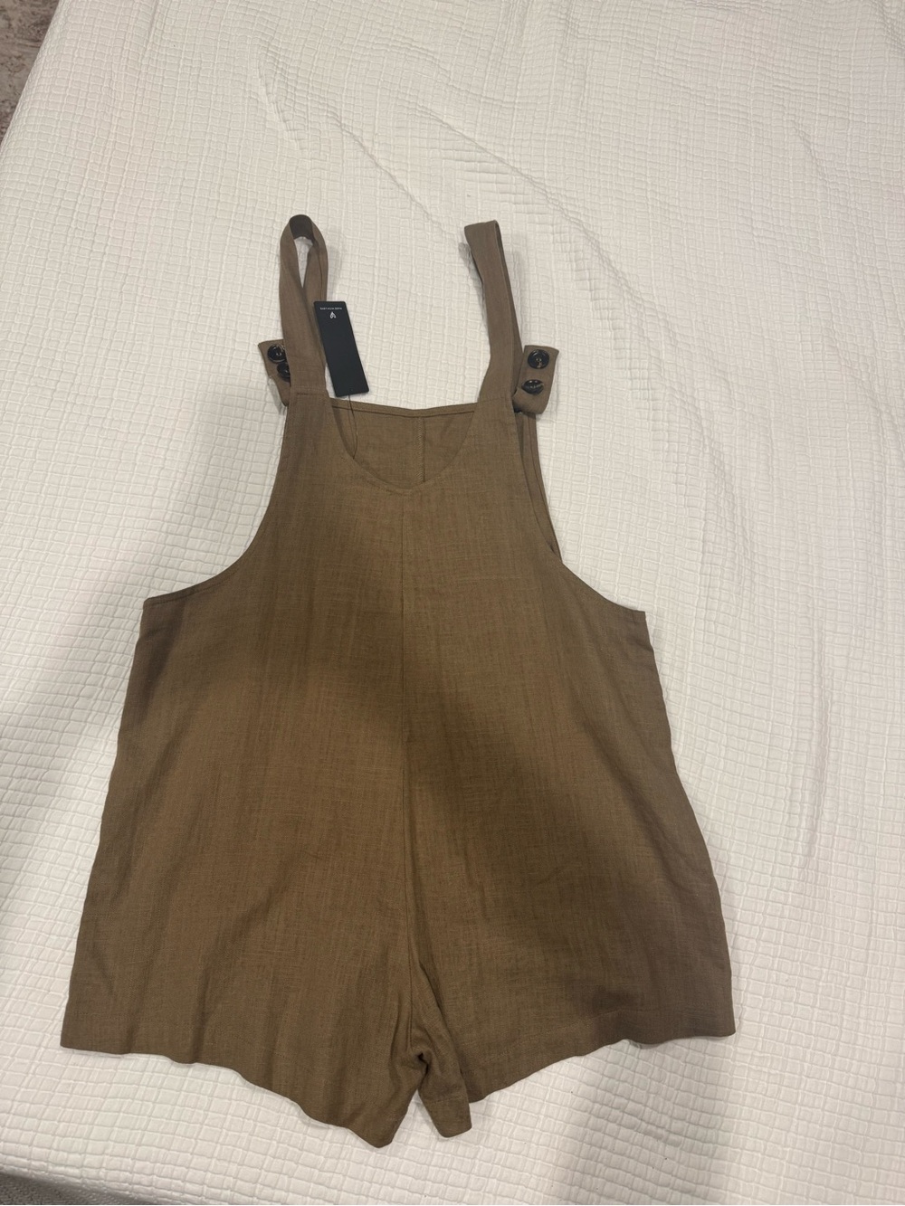 Lulu's Brown Button-Strap Romper